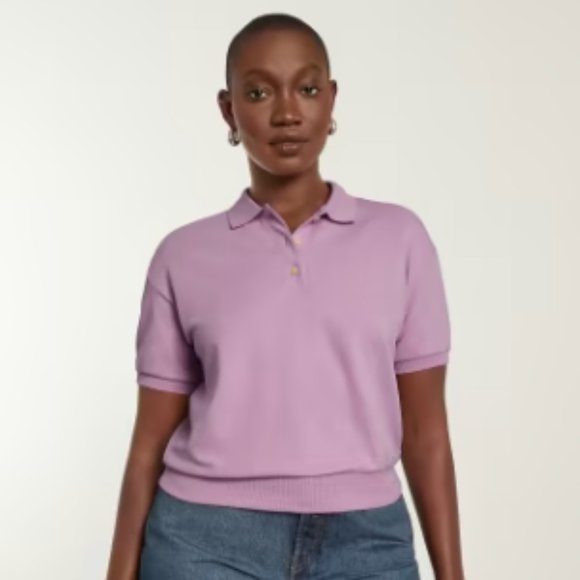 Everlane The Oversize Polo in Lilac - Picture 2 of 6